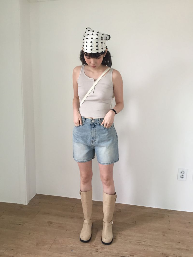 Buckle leather long boots (2color)
