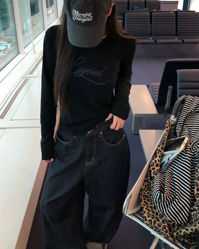 [ORIGINAL] Paper Lettering Long-Sleeve T-Shirt