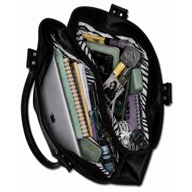 INNER ZEBRA BUCKLE BIG BAG [BLACK]