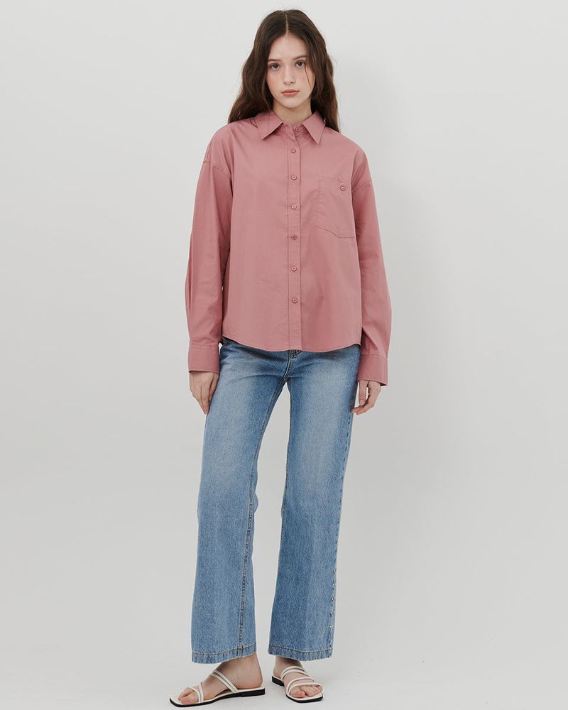 STUDS FLARED JEANS [BLUE]