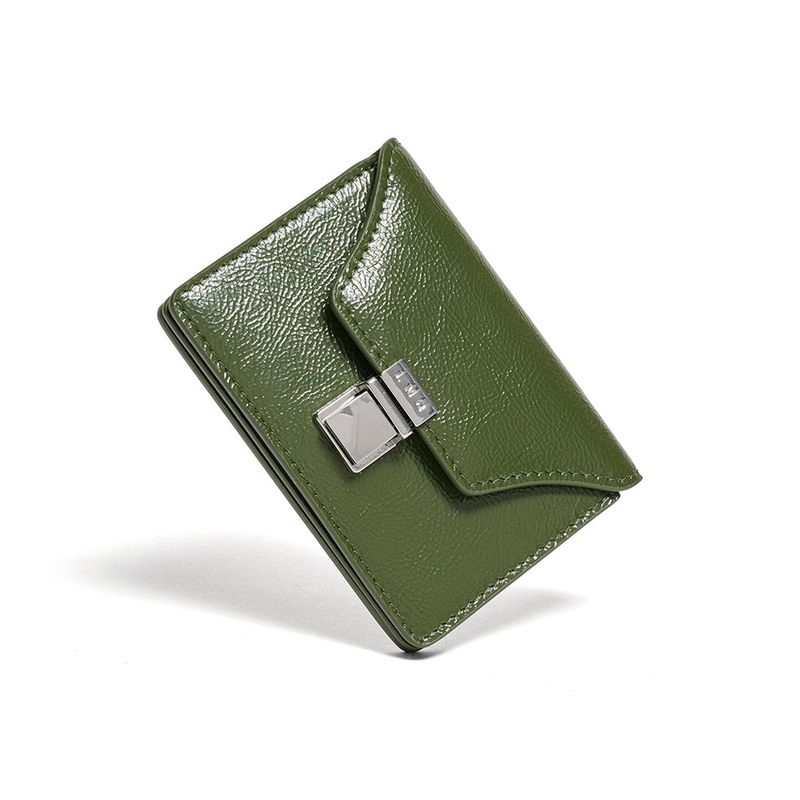 Modic Buckle 3 Layer Accordion Card Wallet Khaki