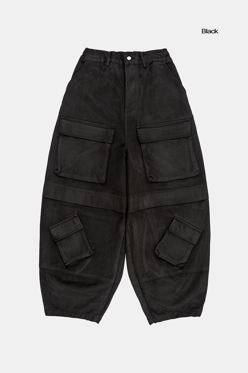 Rusty multi cargo over wide pants