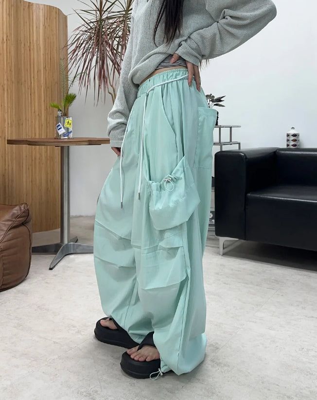 Eren String Pocket Nylon Pants