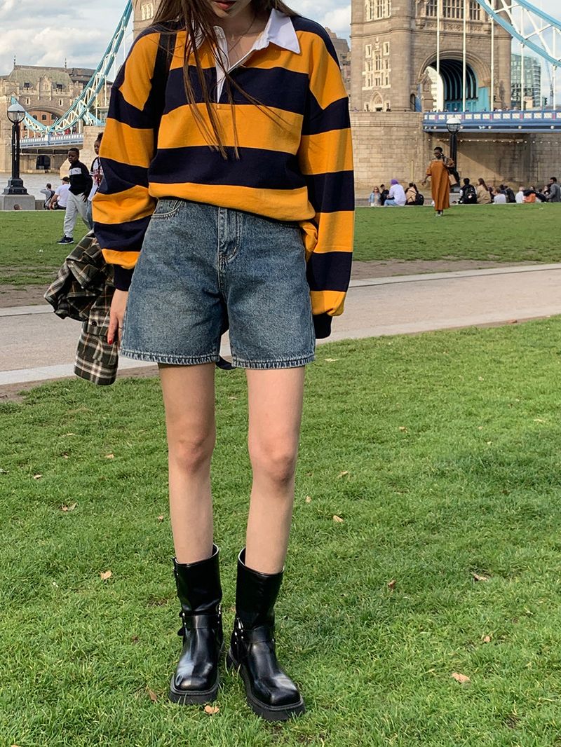 [UNISEX] Perrin Stripe Cara Sweatshirt