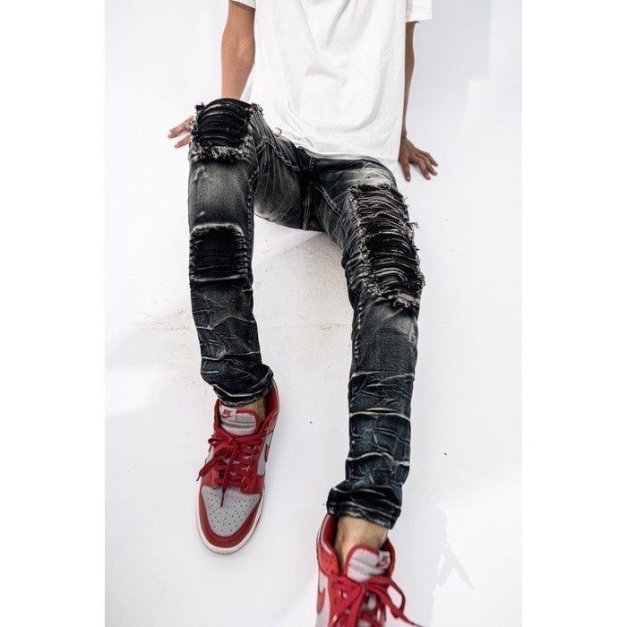 M1 Biker Patch Ash Grey - Celana Jeans