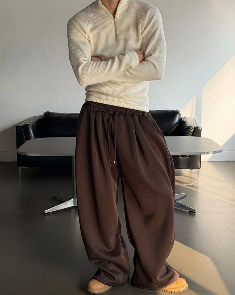 [PROMOTION] Front two tuck wide sweat pants(5color)