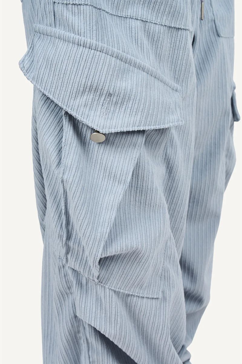 Corduroy big pocket cargo pants
