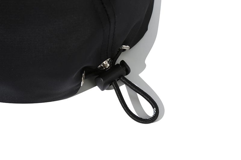 EARFLAP BUTTON BALL CAP_BLACK