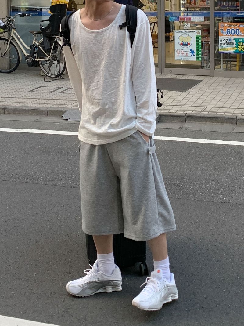 コンビニ サイドスナップ バミューダパンツ