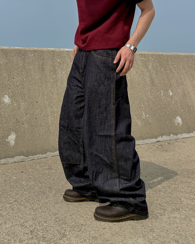Evan Linen Curved Denim Pants