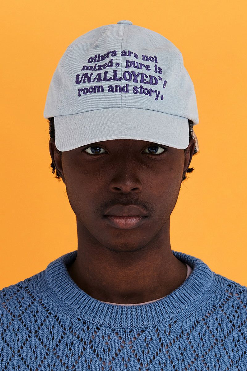 SLOGAN BALL CAP / GREY