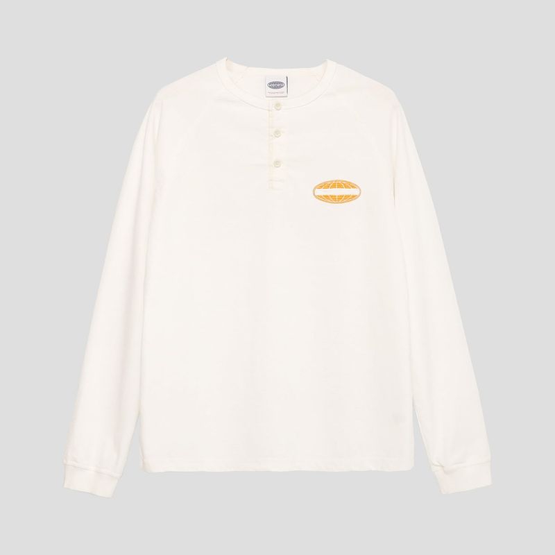 PARAGRAPH(パラグラフ)の「EMBROIDERED HENLEY LONG SLEEVE - IVORY(Tops)」