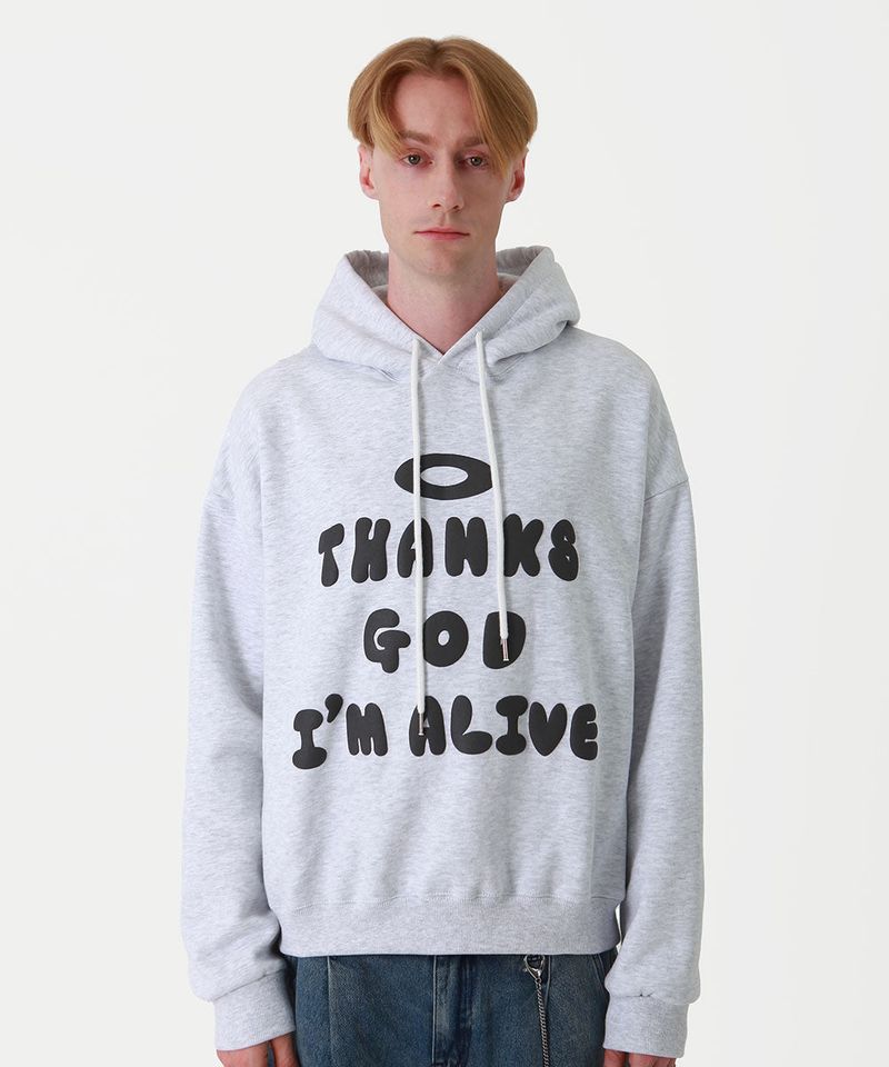 THANKS MESSIA(サンキュー メシア)の「I'M ALIVE HOODIE-WHITE MELANGE(Tops)」