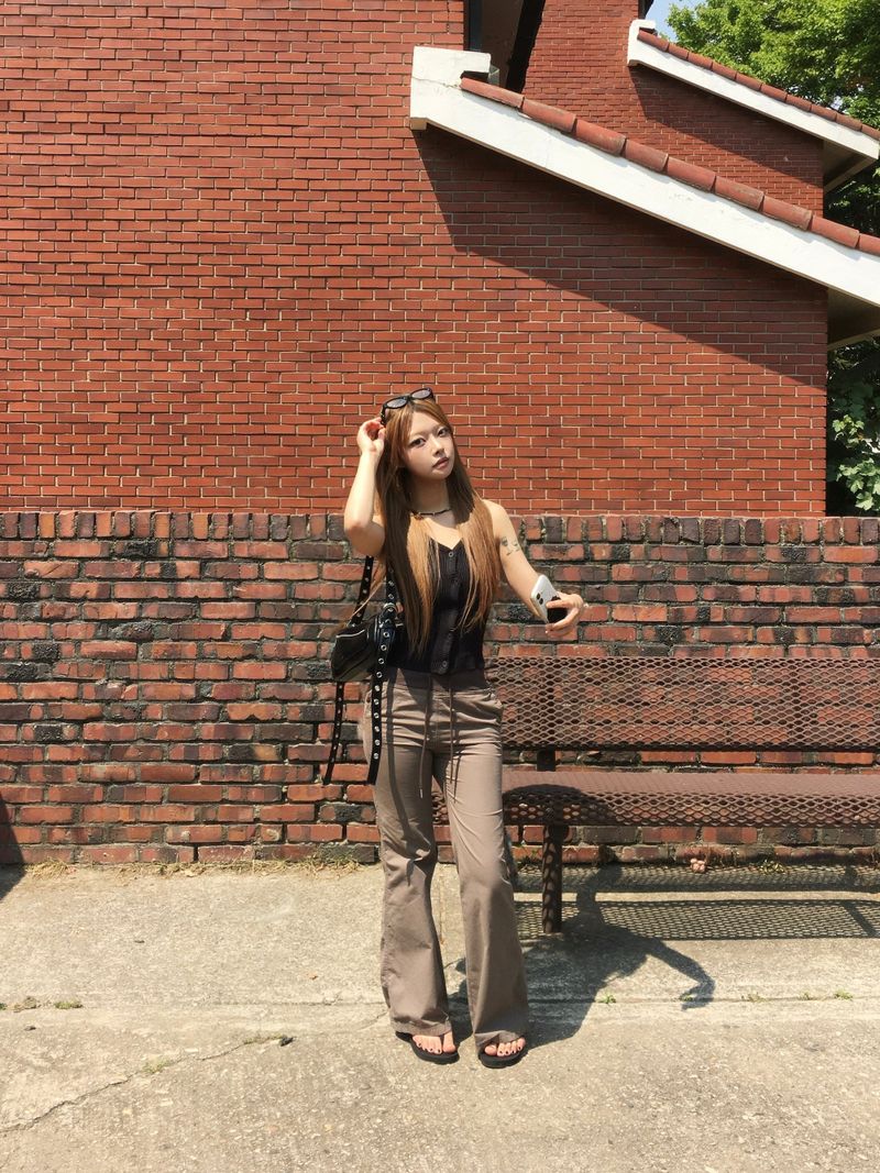 Maxi-Mix Bootcut string Elastic-Waist Pants (3c)