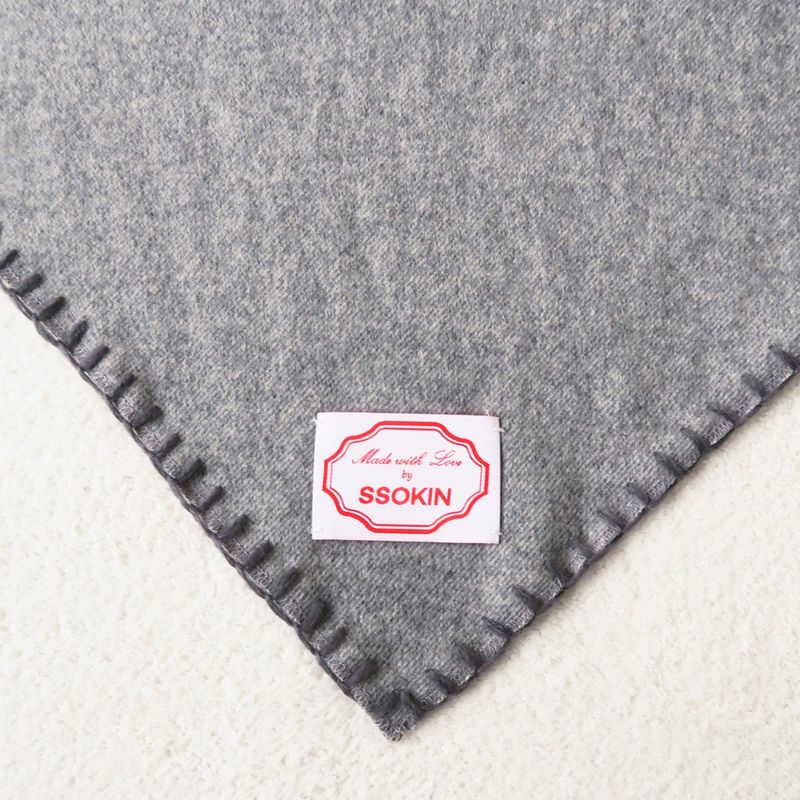 Wool Stitch Hair Scarf_Grey