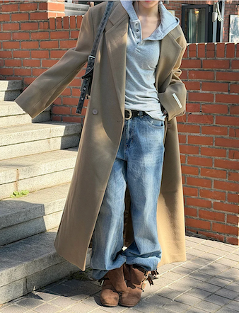 [Unisex] Max double long coat(2color)