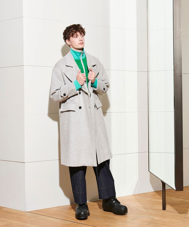 2-WAY OVERSIZED COAT_MELANGE GRAY