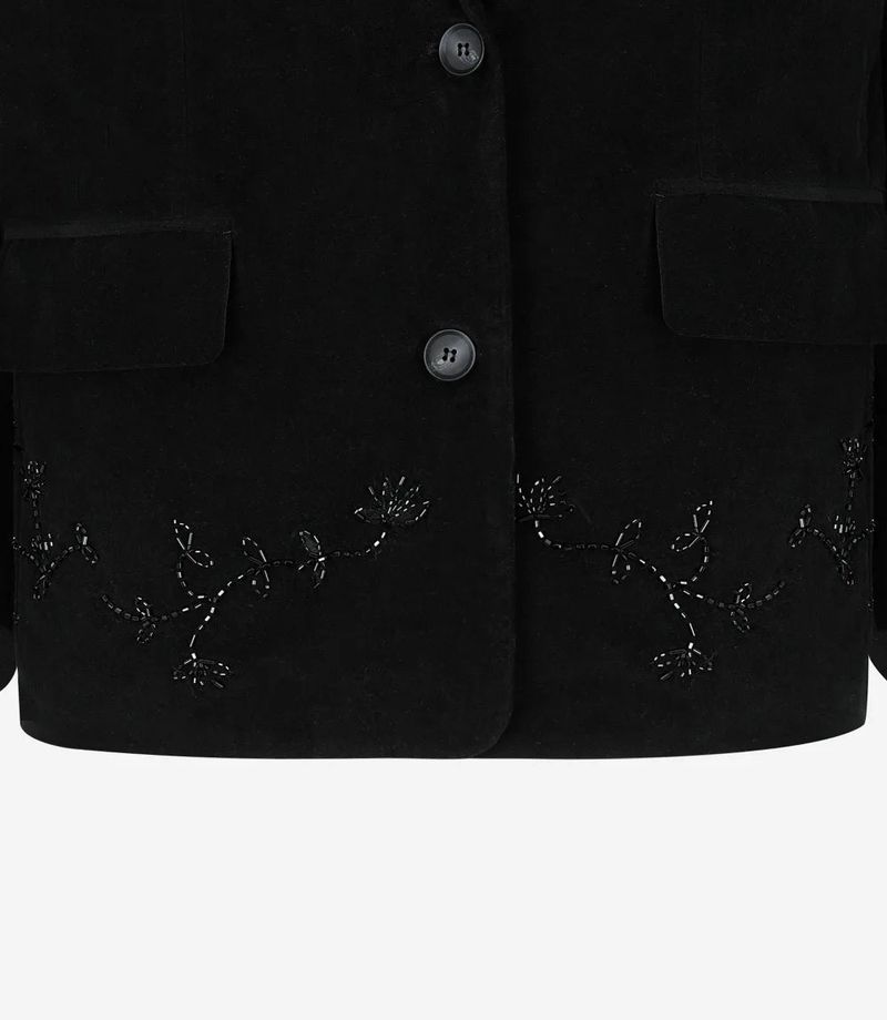 Flower Beaded Classic Jacket