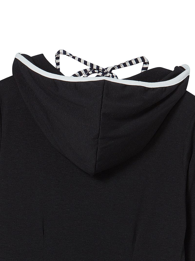 STRING TIED L/S BLACK