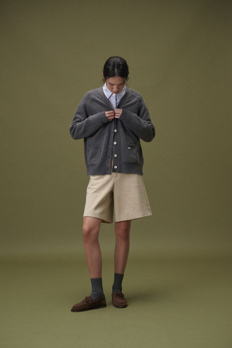 Loose cardigan (Grey)