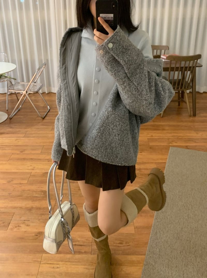 [UNISEX] from Mix Hood Coat Jacket