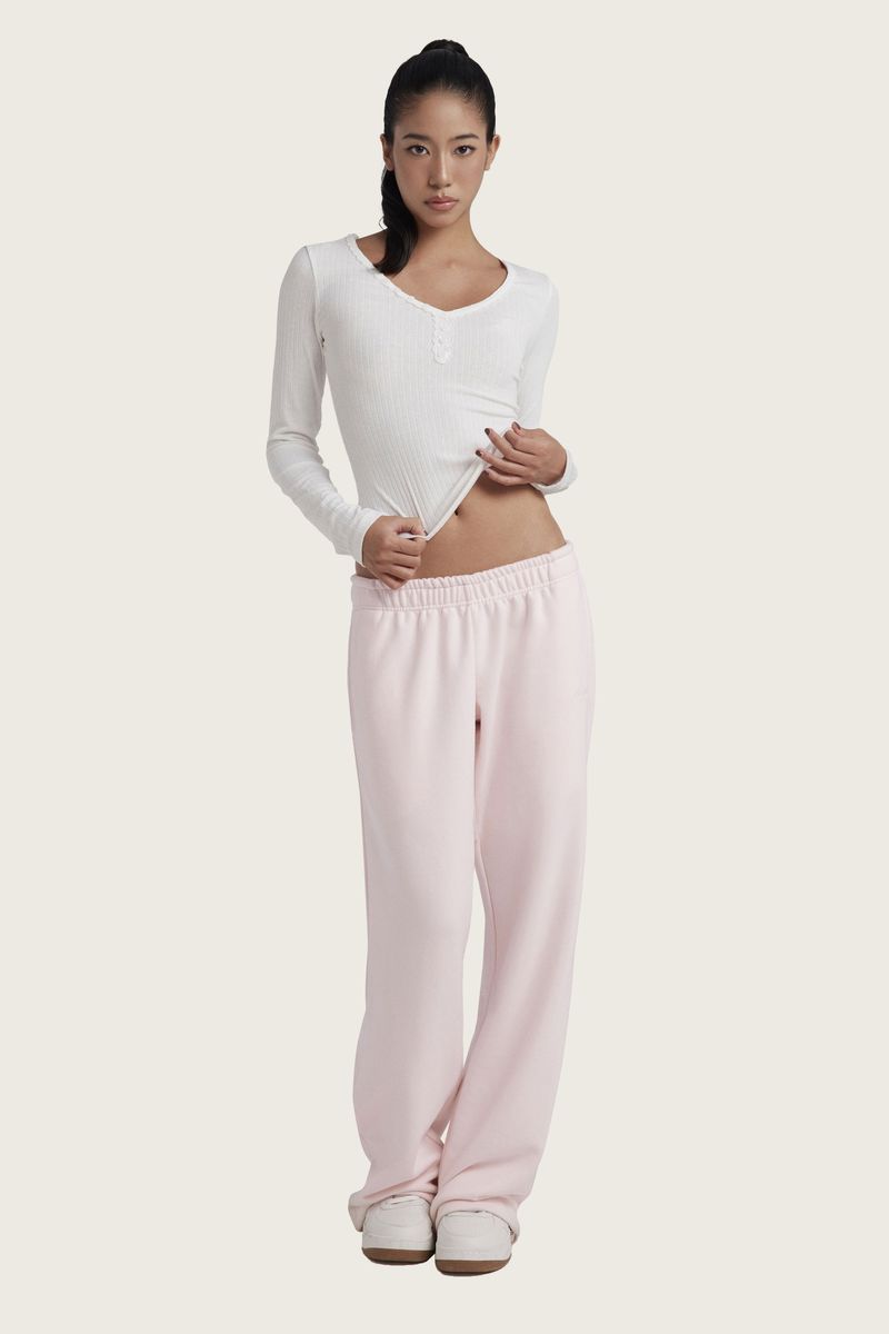 Cloud Cozy Lace Henley Top, White