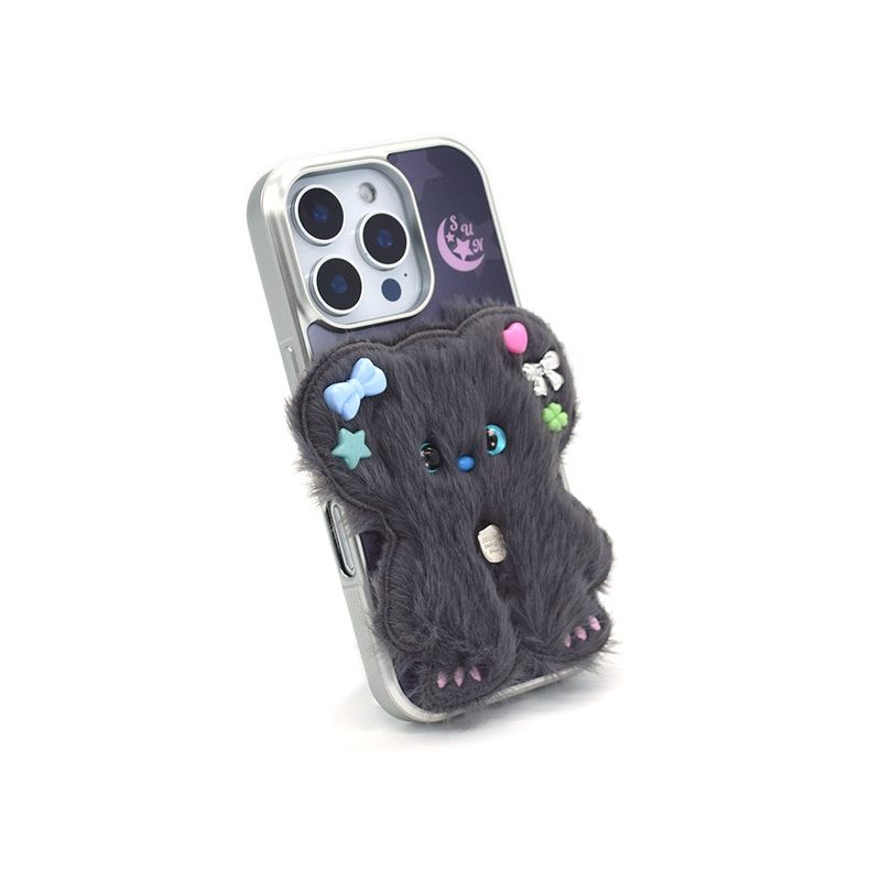 SUN CASE BEADS BEAR DEEP GRAY (GLOSSY SILVER)