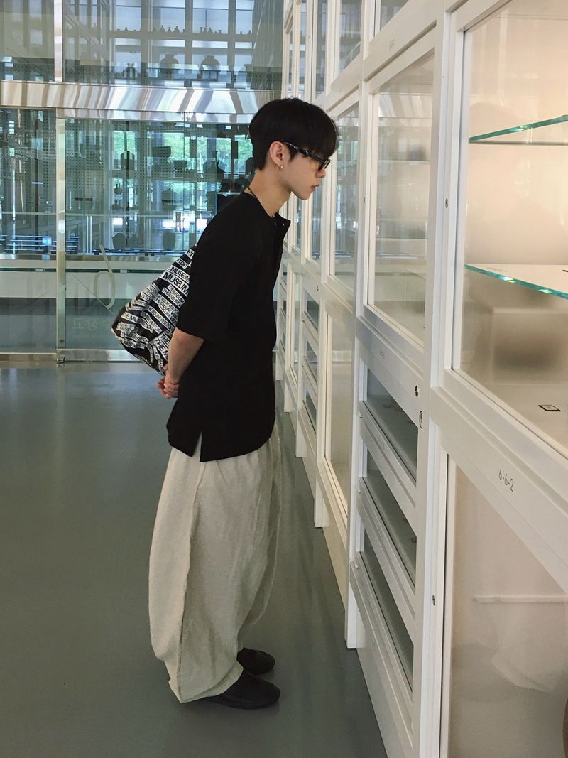 Mono Linen Wide Balloon Pants 4C