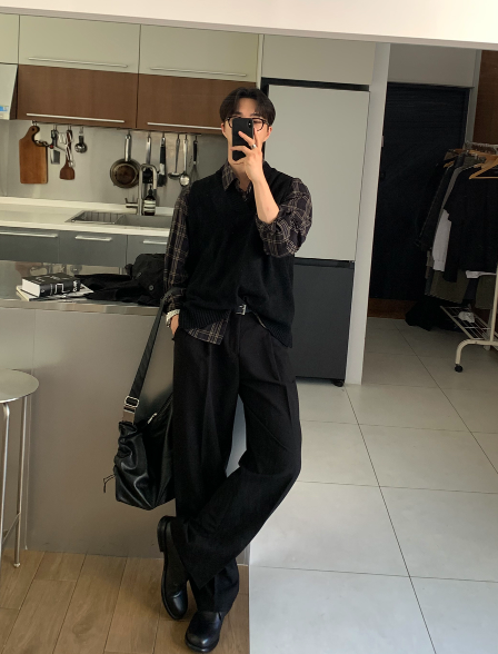 Ever Ranger Round Tuck Side Banding Semi-Wide Slacks
