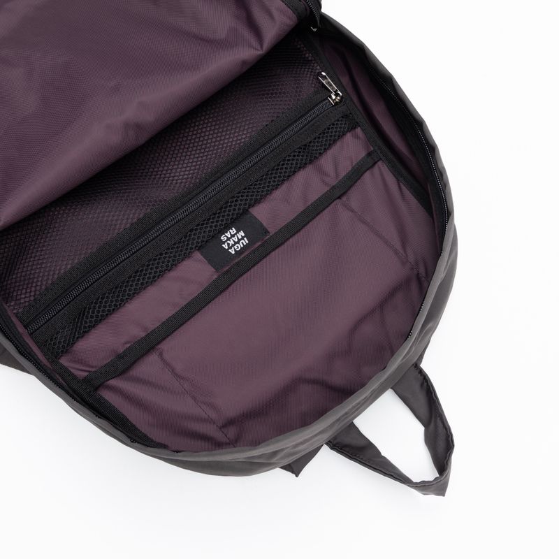 Printed Hidden Pocket Backpack (Gray)