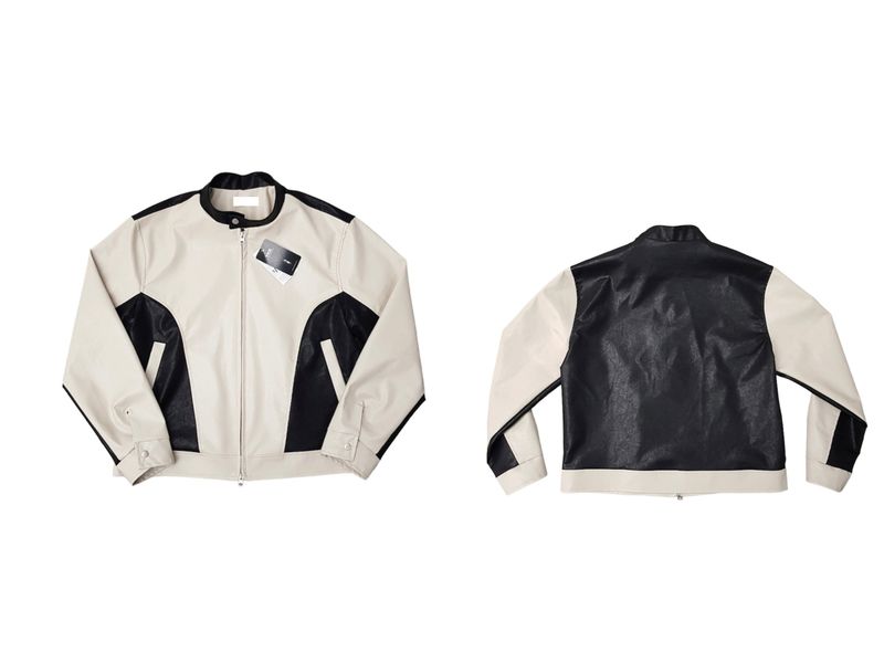 LMN Coloring Biker Leather Jacket (2 colors)