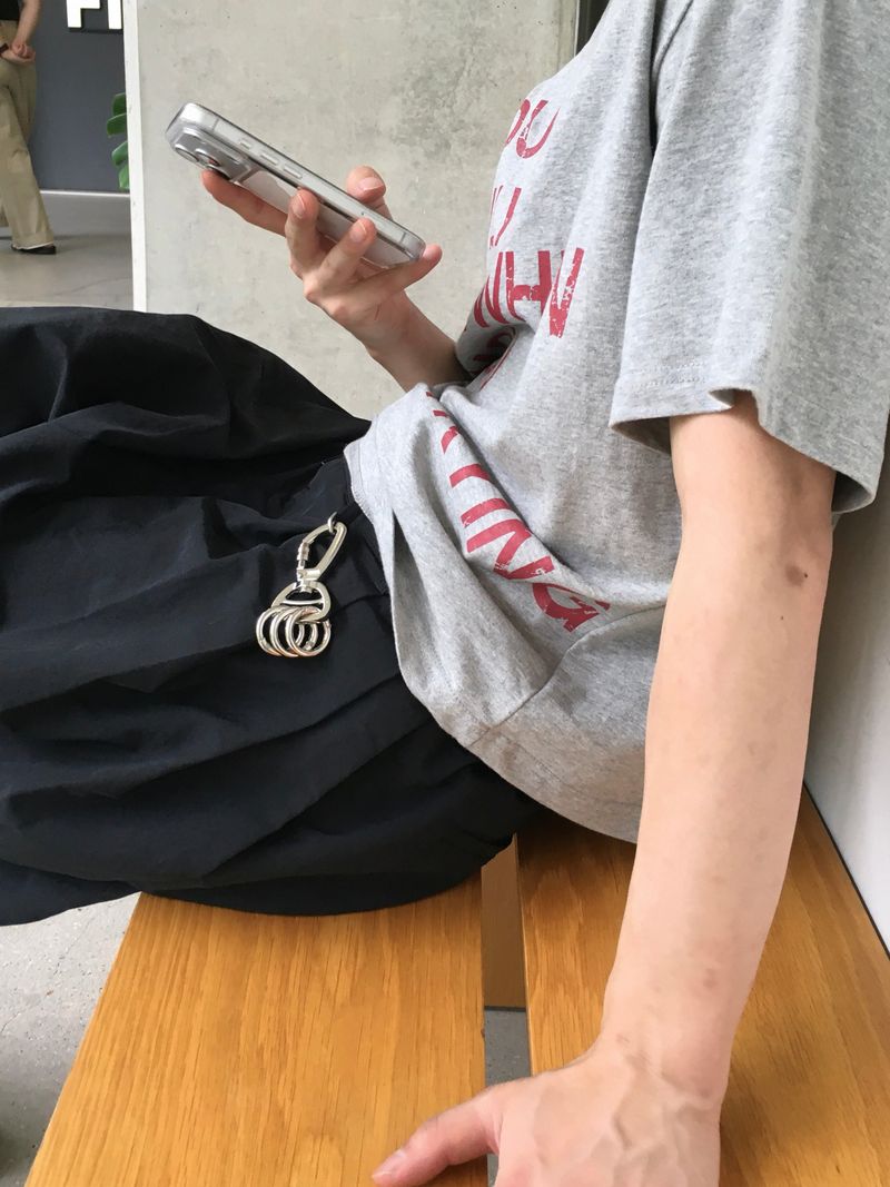 Trying Lettering Crop Short Sleeve T-shirt 4C