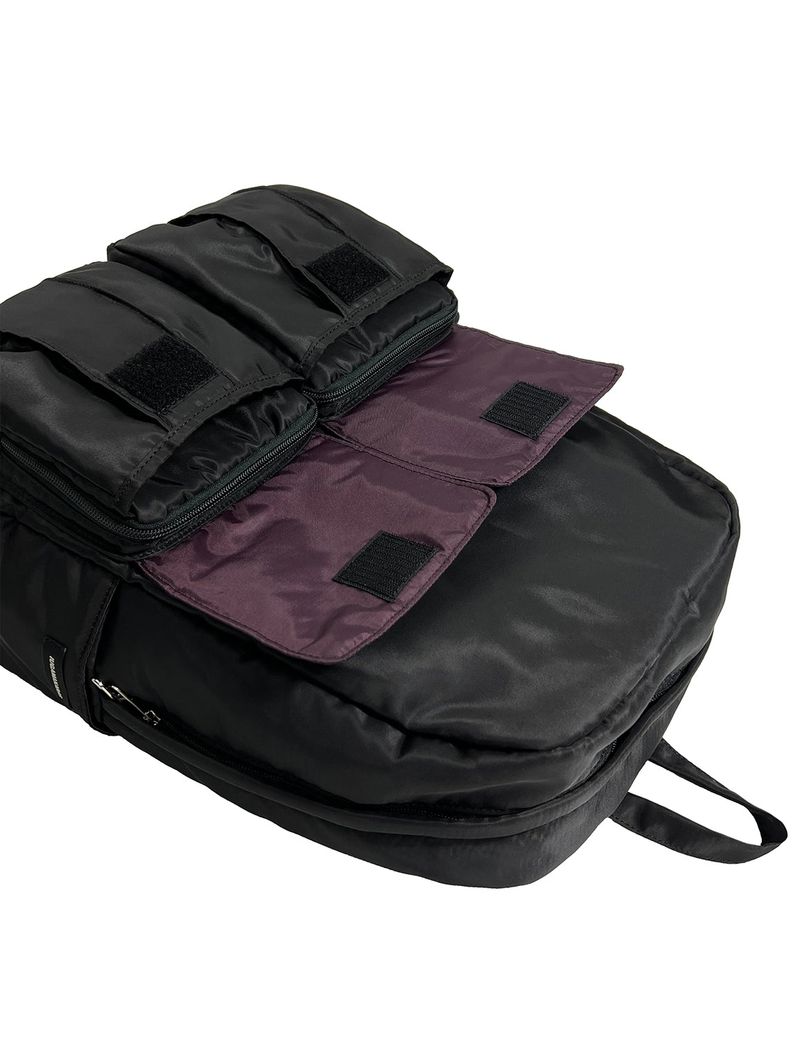 Padded Cargo Pocket Backpack (Black)