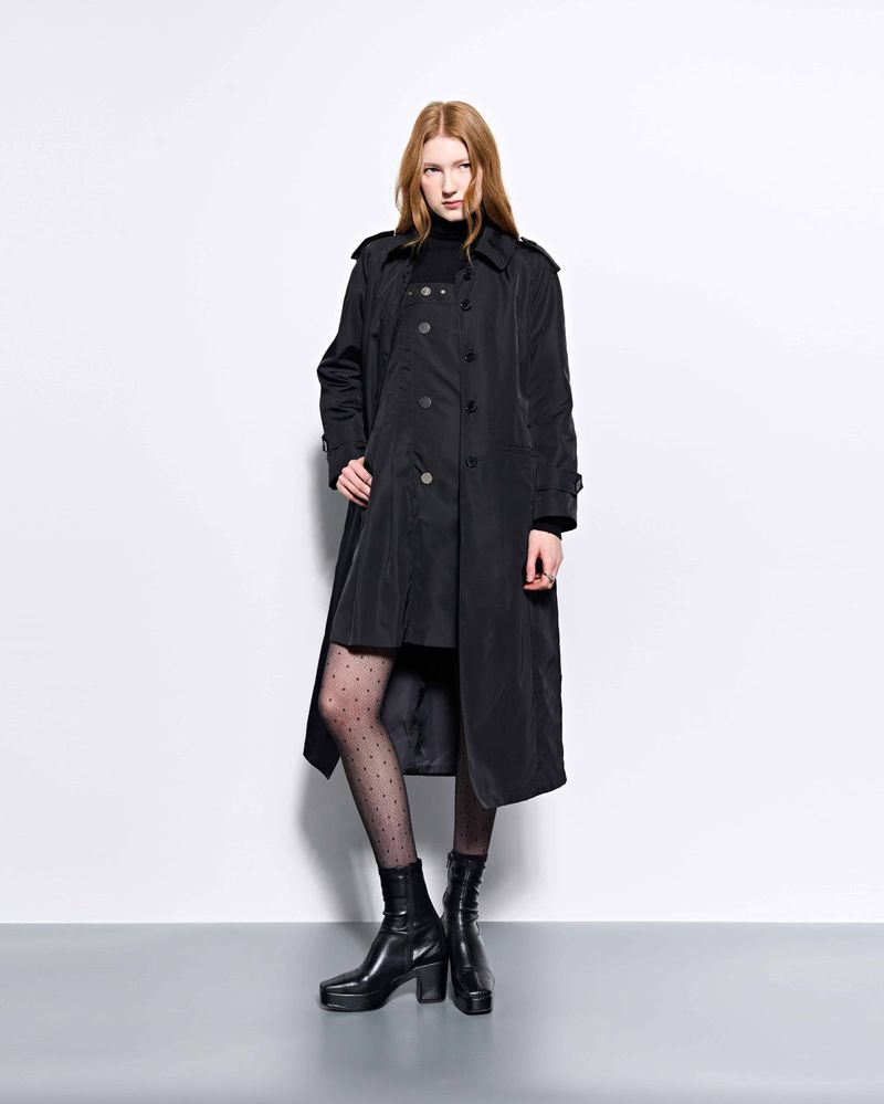Throat Latch Trench Coat _ Black