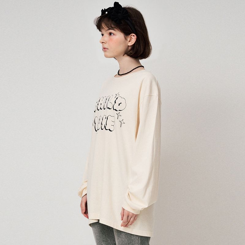 CHILDLIKE PRINTED LONG SLEEVE, IVORY