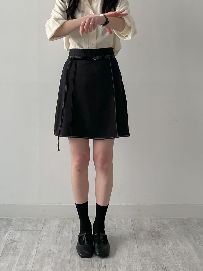 INCHANT ME（インチャントミー）の「Stitch Banding Midi Skirt（Skirts）」