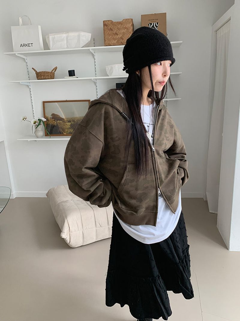 CAMO 2WAY SWEAT HOODIE (2C)