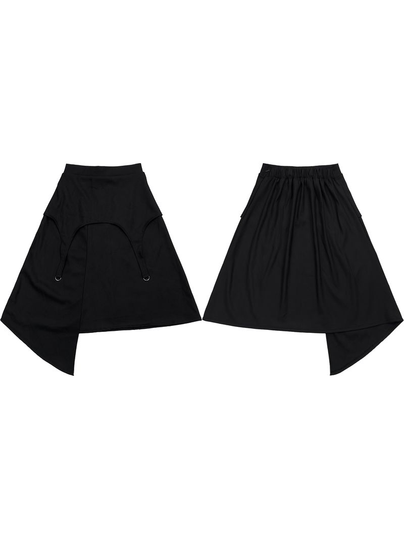 dust D-ring asym midi skirt (2color)