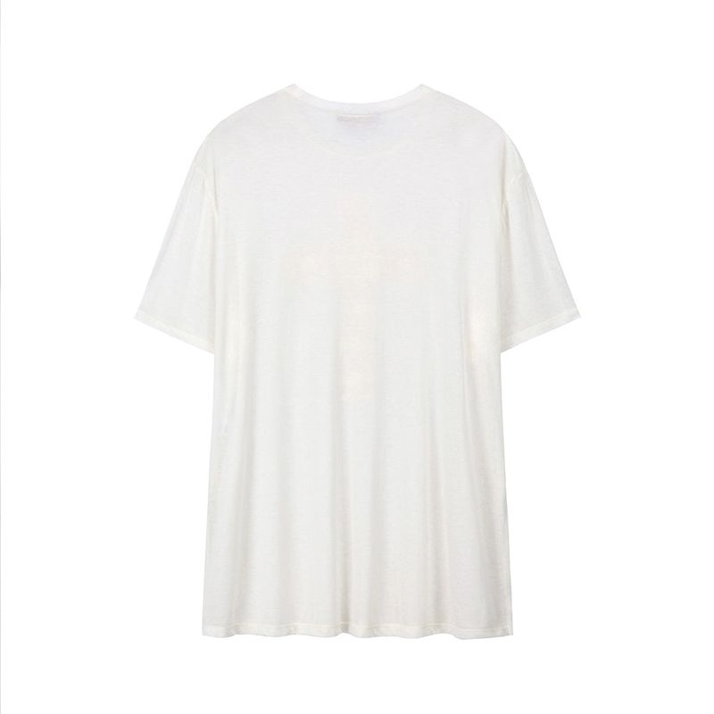 Lace Cross Half T-shirt - IVORY