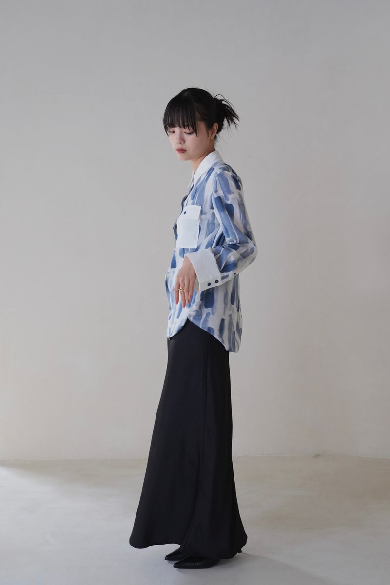 pattern pocket shirt