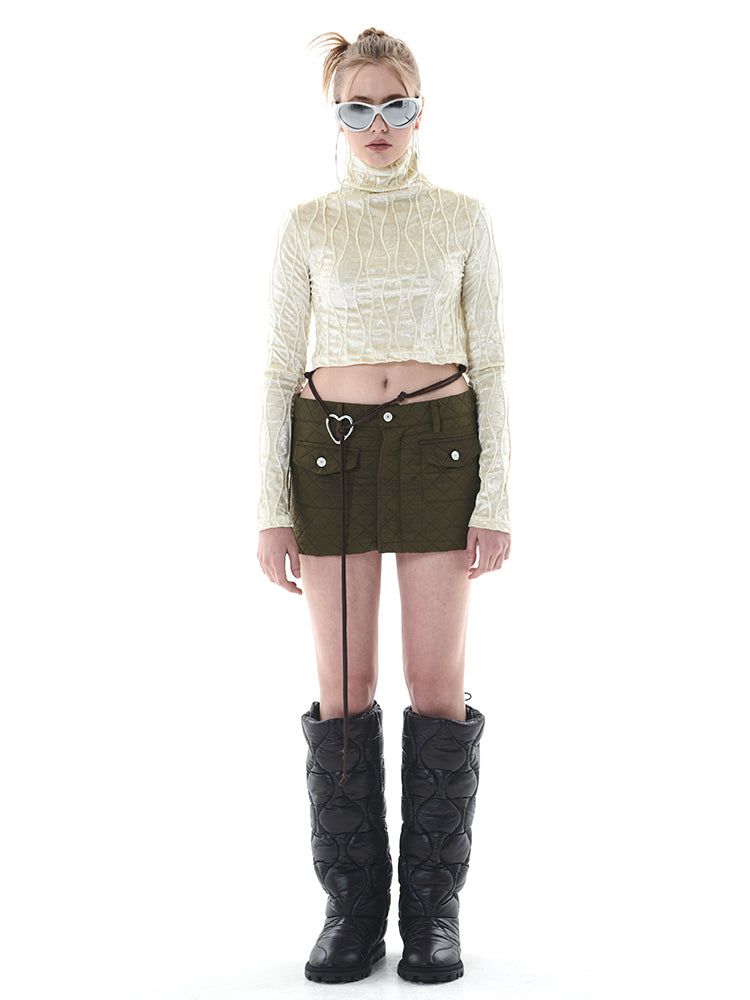 GATELESS（ゲートレス）の「QUILTING MINI SKIRT（Skirts）」