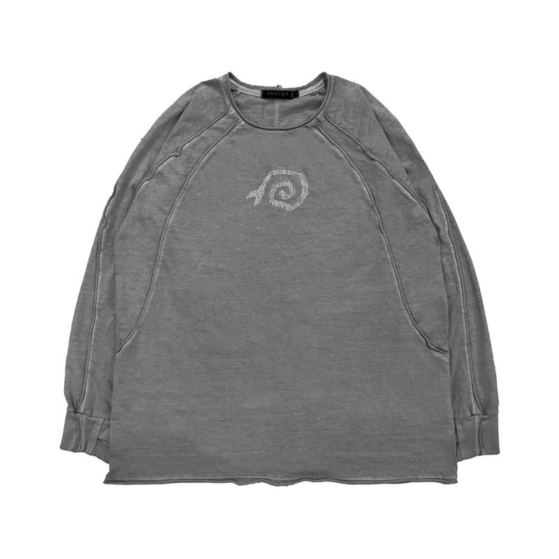 Sserpe(セルぺ)の「Raw Pigment Finger Hole Long Sleeve T Light Grey(Tops)」