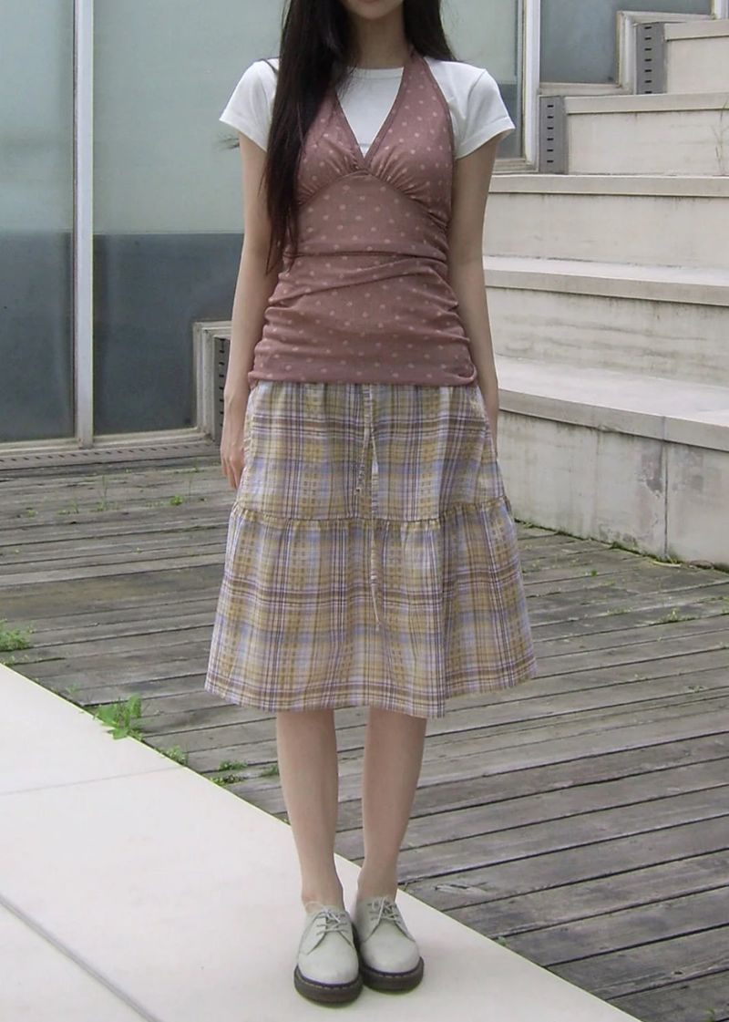 tie dot sleeveless