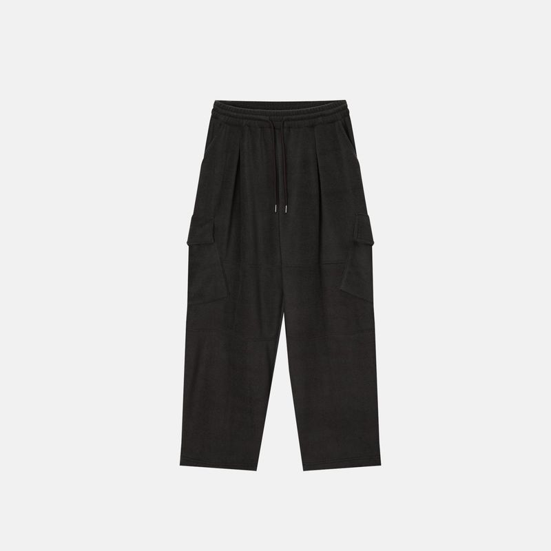 Fleece Wide-Slit Pants (3 Colors)