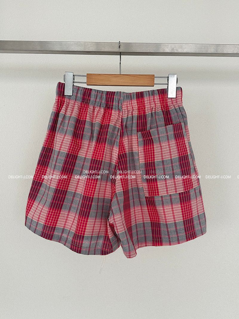 [UNISEX] Patterned Trinkled Short Shorts
