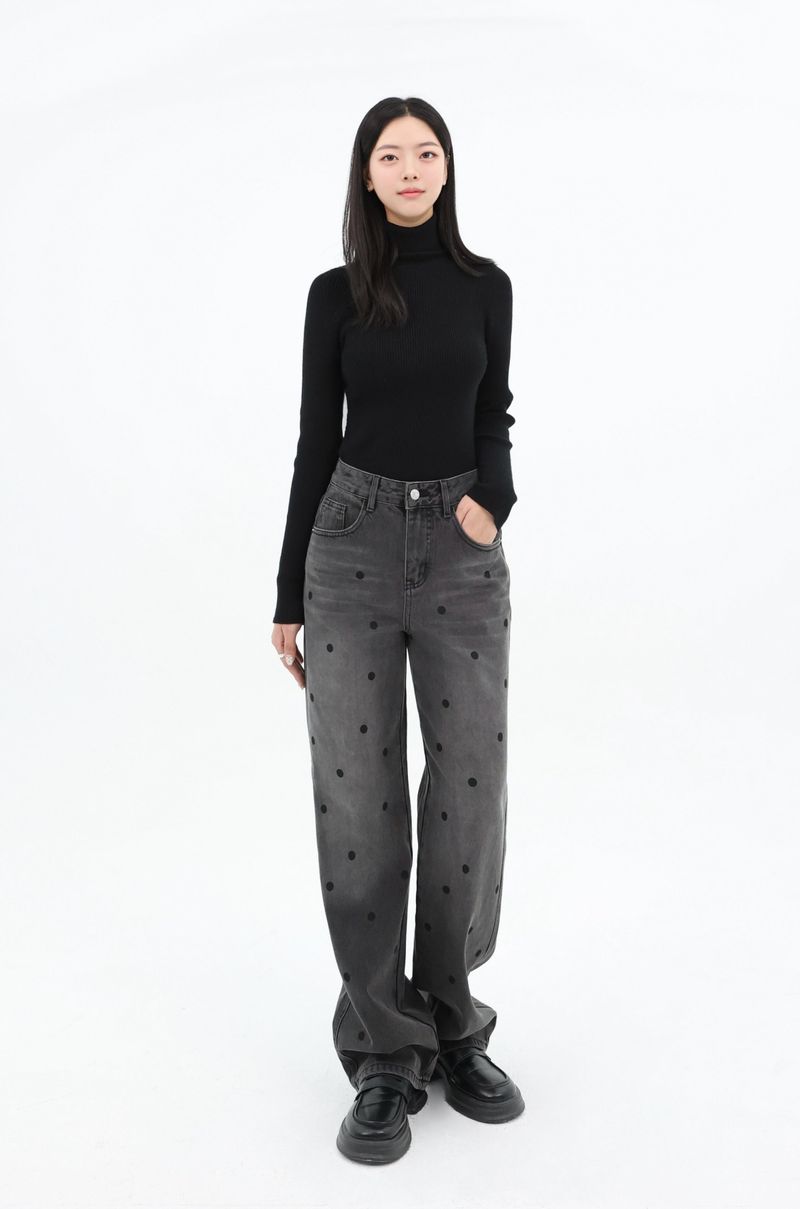 DOT PRINT STRAIGHT DENIM code 26002