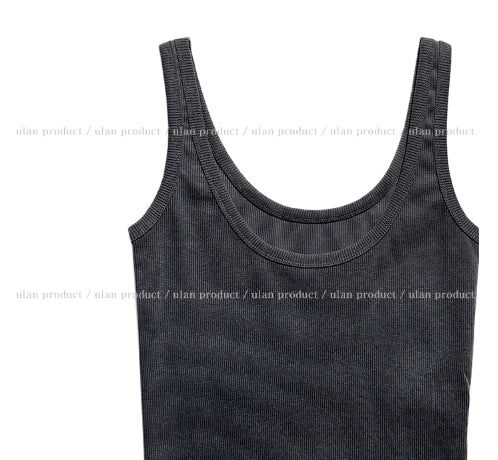 [U-BASIC] Roel Pigment Ribbed Tank Top