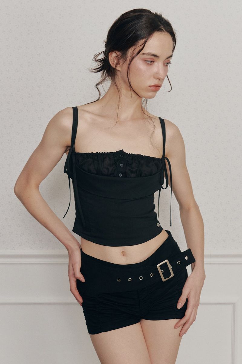 HEART RIBBON TOP (SS ver.) black