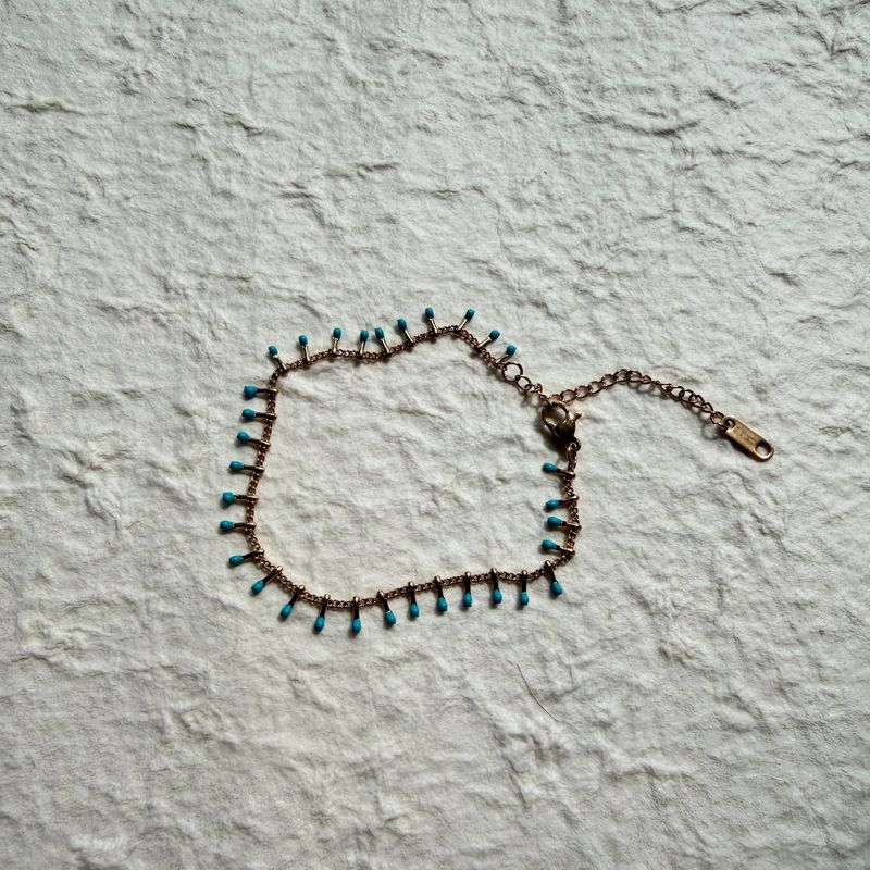 Turquoise Fringe Anklet Bracelate