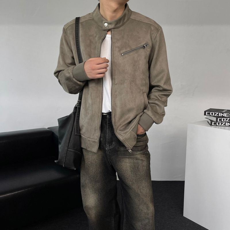 DV China neck suede jacket (2 colors)
